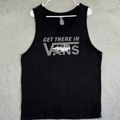 Vans Shirt Mens Large Black Get There In Vans Graphic Print Tank Top Sleeveless