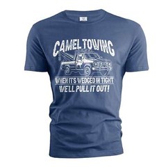 Men’s Funny Camel towing T-shirt double meaning humor humorous tee joke shirt