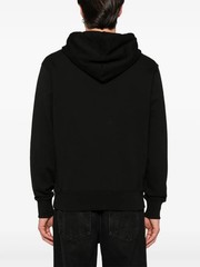 Versace Jeans Couture Black Cotton Mens White Chain Printed Hoodie