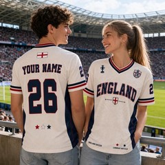 Custom England Soccer Jersey, Personalized Name Number Football Game Day Tee, Na