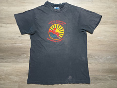 1980s Political vtg T Shirt FADED Black El Salvador Central America USA politics