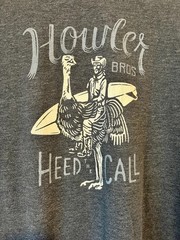 Men’s Howler Brothers Rodeo Ostrich Pocket T-Shirt Heathered Grey Sz Large