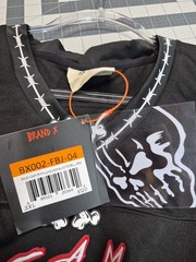 Brand X Camp Crystal Lake Jason Voorhees Men’s Black V-Neck Jersey Tee 3XL
