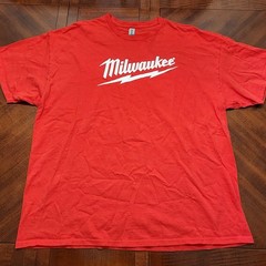 Milwaukee Tools Men’s 2XL T-Shirt Cotton Red My Tool Last Longer Than Your Tool