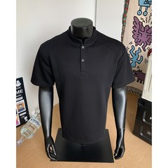 Hot Mens Casual Top Stand Collar Short Sleeved T-Shirt Business Street Party