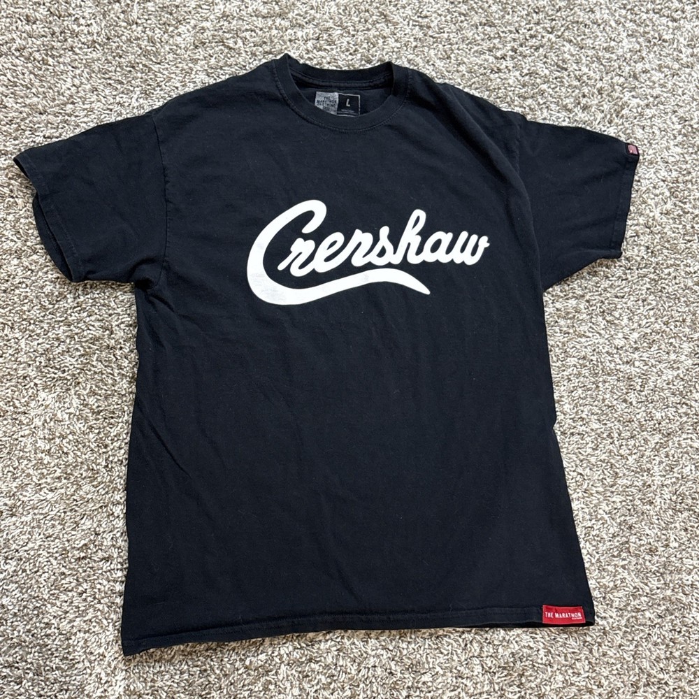 The Marathon Clothing T Shirt Crenshaw Mens Large L Black White Nipsey Hussle