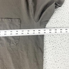 Line Of Trade Shirt Mens Large Gray Pocket Crewneck Cotton Casual Basic Tee