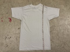 Mervyns Blank White T Shirt Basic Blank Tee Undershirt Thin 5050 90s Vtg Stains