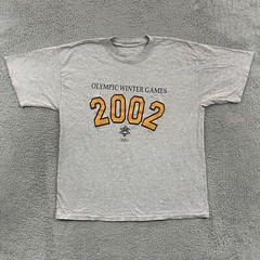 Vintage Salt Lake City Olympics T-Shirt Adult XL Gray Short Sleeve Sports Y2K