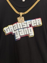 Transfer Gang Graphic T Shirt Mens Large Black Gamer Rave Streetwear Tee