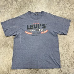 Levis Shirt Mens Extra Large Blue Graphic Tee Original Authentic Blue Jeans Logo