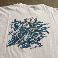 Vintage Patagonia Shirt Mens XL White 90s Art Surf Kayak Nature Mountains USA