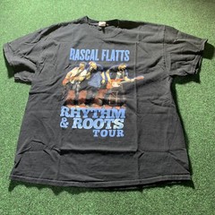 Rascal Flatts Tour T-Shirt Mens XL Black Rhythm Roots Concert 2017 Country Fair