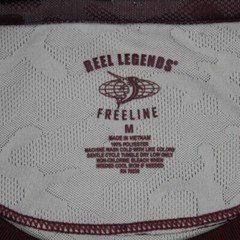 Reel Legends Shirt Mens Medium Red Camo Freeline Performance Fishing Long Sleeve