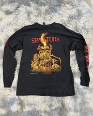 Sepultura Arise European Tour 1991 Long Sleeve Shirt Vintage Size Large