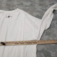Hook & Tackle Shirt Mens Large White Pullover Long Sleeve Fishing Outdoors
