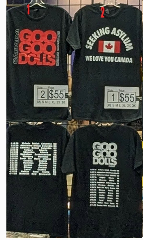 Goo Goo Dolls 2026 Canada Spring Tour T shirt