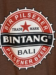 Bintang Bali Pilsner Beer Shirt Men’s L Brown Dad Bar Trip Hippie Travel