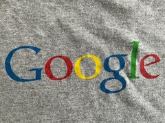 Vintage Google Search Logo T-Shirt Large Gray Organic Cotton econscious Promo