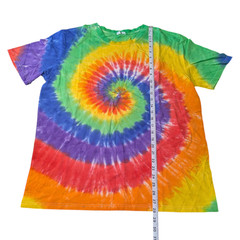 Tie Dye T-Shirt – L – 60’s – 3pcs-T Shirt/Glasses/Peace Sign Necklace Brand New