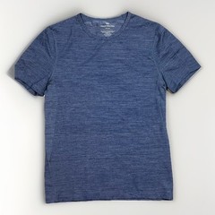 Mack Weldon Mens Medium Shirt Airknitx Short Sleeve Blue Polyamide Stretch