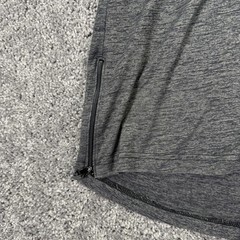 American Fighter Shirt Mens 2XL Gray Athletics Graphic Tee Side Zipper Casual