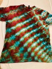 Handmade, American, Gildan Medium Tie Dye T-Shirt Srtiped Style