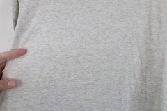 Vtg 90s Hanes Heavyweight Mens Large Distressed Blank T-Shirt Heather Gray USA