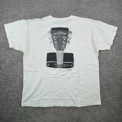 Zager Guitars T Shirt Mens XL White Graphic Tee EZ Play Guitar SEE PICS