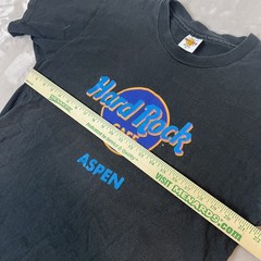Vintage Hard Rock Cafe Shirt Adult XL Black Aspen Tee USA Made 90s Y2K Retro
