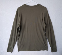 Dockers Mens Long Sleeve T Shirt M Olive Green Crew Neck Tee Shirts Cotton Knit