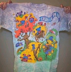 Vintage 1993 Liquid Blue Grateful Dead Rise & Fall Tour Tie-Dye T-Shirt Size L