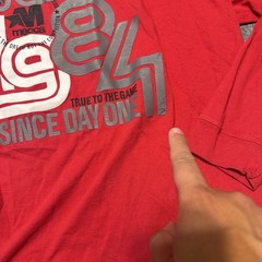 Vintage 90s Y2k Mecca Mens T Shirt Size L Red Long Sleeve Big Graphic Print Logo