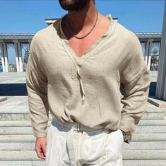 Men Regular Fit Plain Basic Tee Mens Fashion Lace Up Sport T Shirts Casual