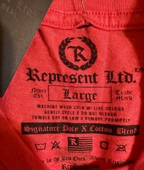 Represent T Shirt Signature Poly Cotton Blend Large