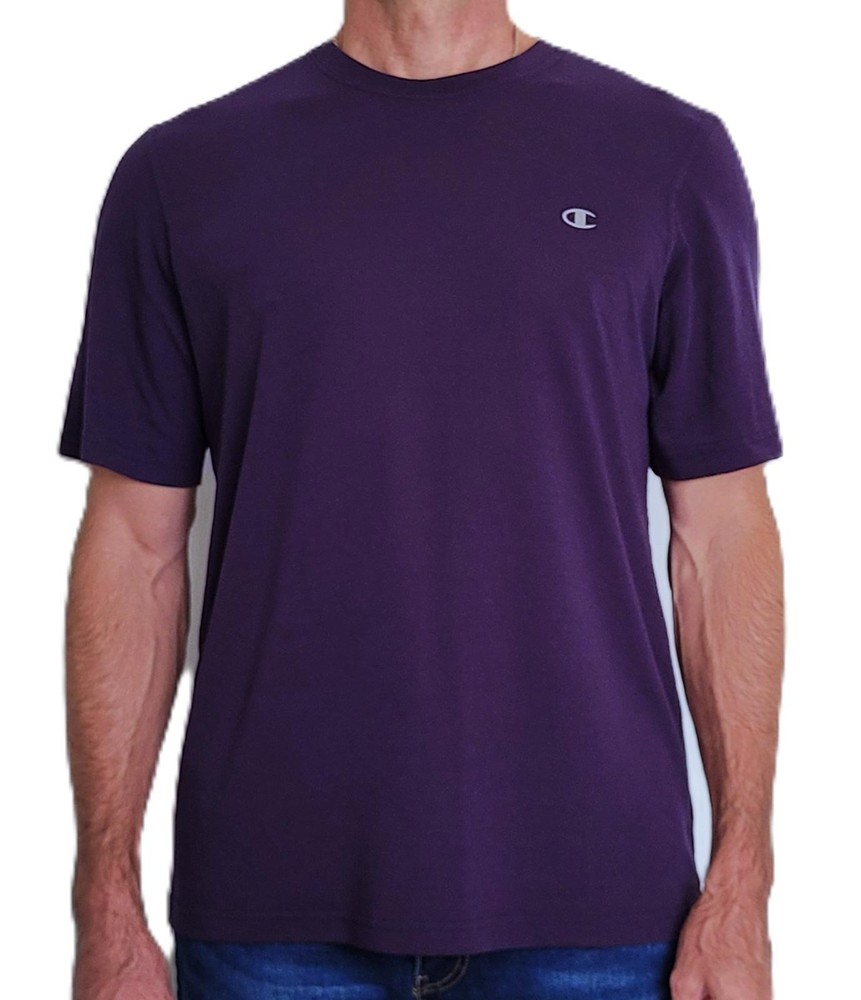 Champion Double Dry Men’s Large T-Shirt Navy Blue Crew Neck Short Sleeve