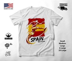 SPAIN – NEW World Cup 2026 Football Soccer Fans T-Shirt Tee Shirt S-5XL