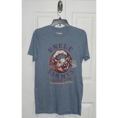 Academy Sports Uncle Sammy’s Pitstop & BBQ Short Sleeve Crew T-Shirt Blue Small