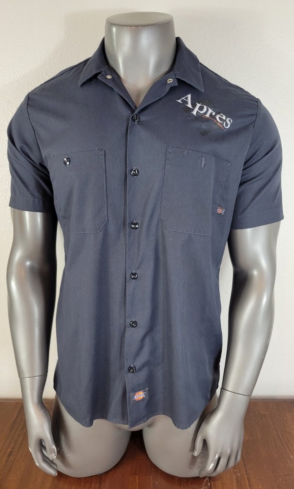 Men’s Dickies Work Shirt Size Large Breckenridge CO Apres Handcrafted Libations