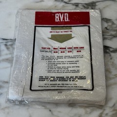 1970s BVD T-shirt Selvedge Pocket White Men’s Large New White Cotton Sportops