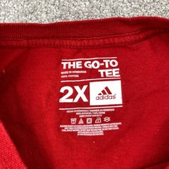 Adidas The Go-To Tee Nebraska Cornhuskers Football Men’s 2X Red Cotton Knit