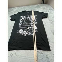 ODM Brand Balance Definition Skull Shirt Mens Medium Black Punk Rock Time