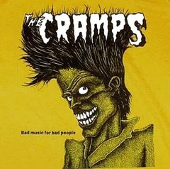 Authentic The Cramps Bad Music for Bad People Yellow Band T-Shirt badhabitmerch