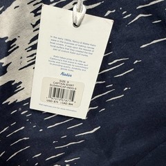 Katin Captain Shirt Mens Small Navy Tropical Print Cotton Linen Hawaiian NEW