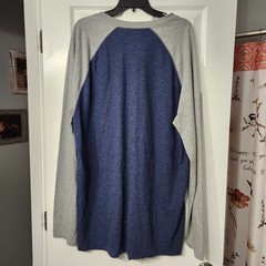 Foundry Men’s Pullover Long Sleeve Shirt Blue/Gray Sz 2XL Tall…