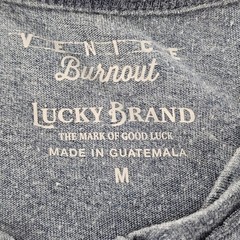Lucky Brand Venice Burnout Blue Short Sleeve Henley T-Shirt Men’s M