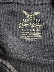 Faded Glory XL/XG (46-48) Black Long Sleeve Skull