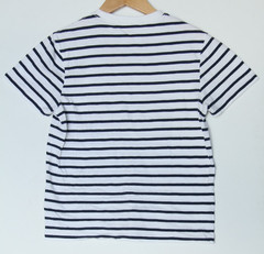 J Crew Slub Cotton Yarns Men’s M Navy Stripe Tee Shirt Coastal Nautical Preppy