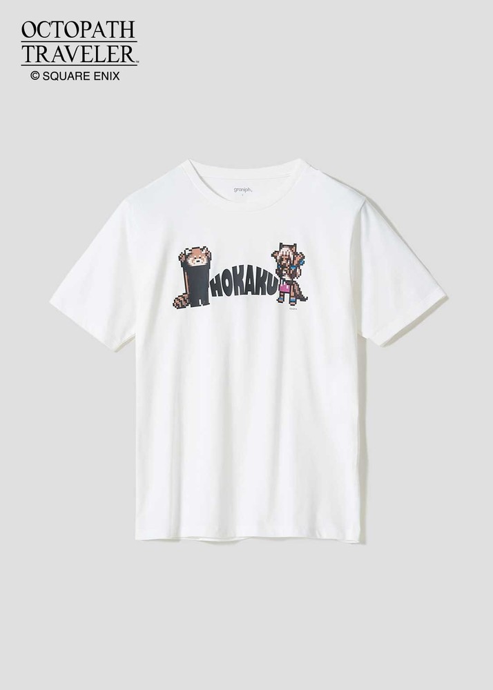 [Graniph]Bravely Default / Octopath Traveler HOKAKU | White T-shirt Sizes SS-XXL