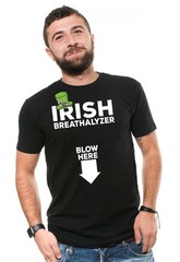 Irish Breathalyzer Blow here Funny Shirt St Patrick’s Day Tee Saint Patricks tee